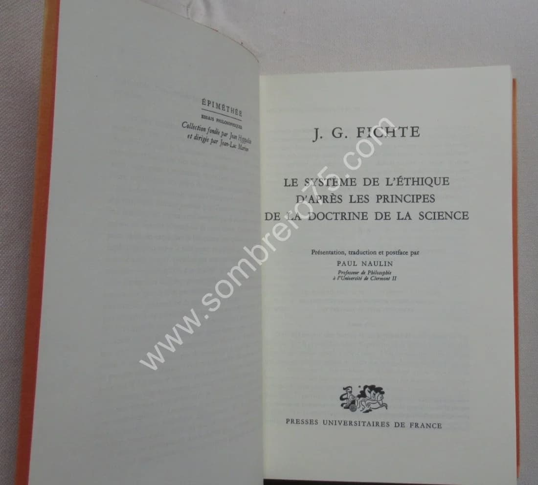 Le Système de l'Ethique selon les Principes de la Doctrine de la Science. FICHTE - Image 3