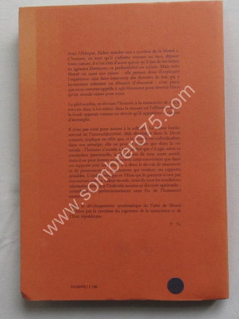 Le Système de l'Ethique selon les Principes de la Doctrine de la Science. FICHTE - Image 5