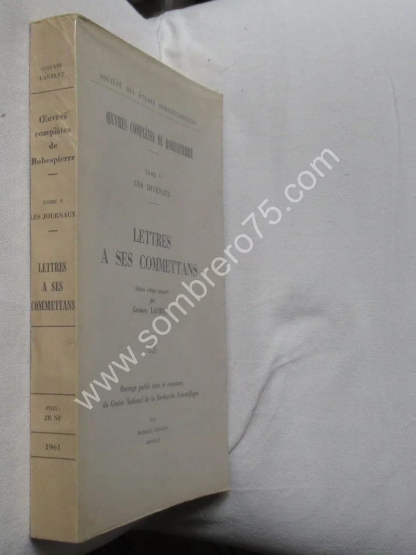 Lettres à ses Comittans. Tome V Oeuvres Complètes - Image 2