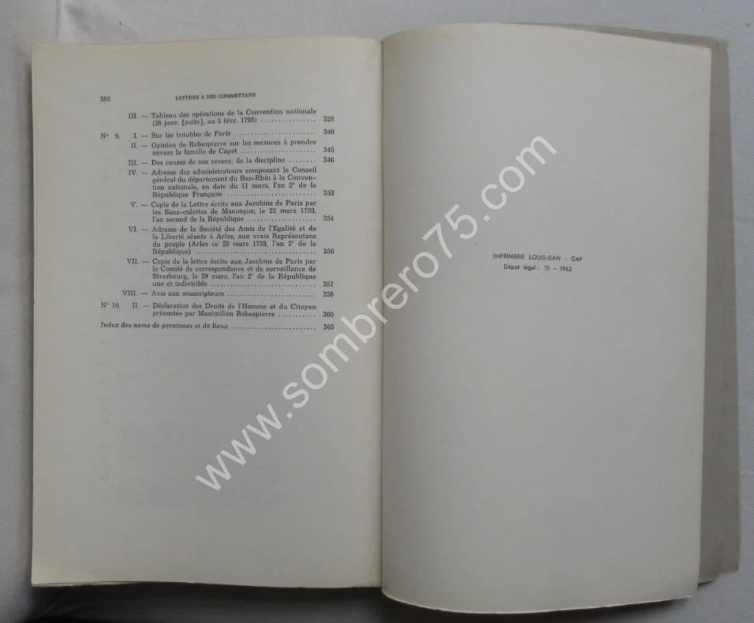 Lettres à ses Comittans. Tome V Oeuvres Complètes - Image 7