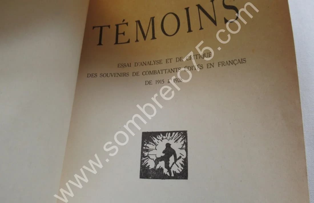 Témoins. Essai d'analyse - Guerre 14/18. Jean Norton CRU. 1929 - Image 3