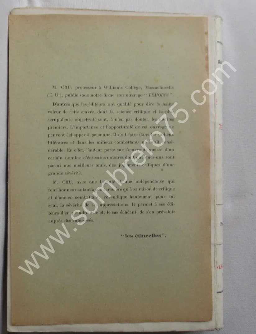 Témoins. Essai d'analyse - Guerre 14/18. Jean Norton CRU. 1929 - Image 9