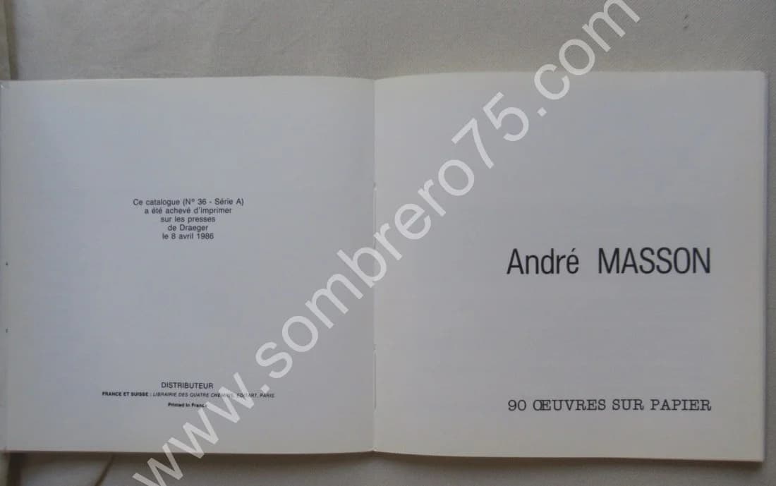 André MASSON - 90 oeuvres sur papier. Galerie Leiris - Image 3