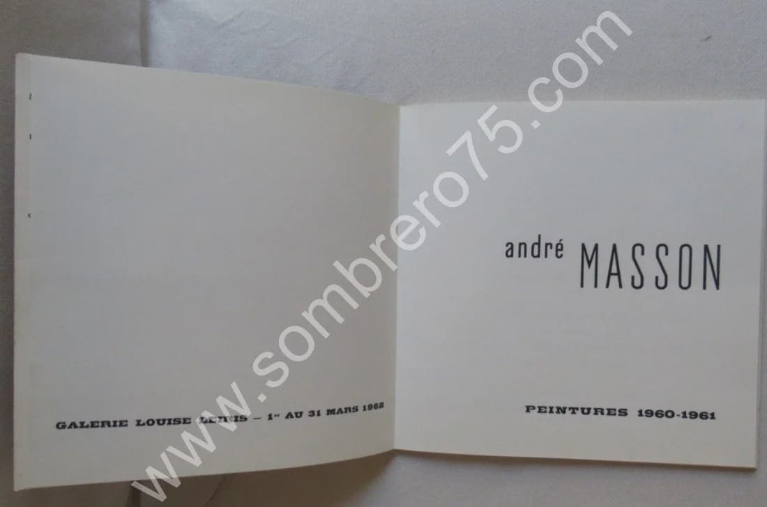 André MASSON - Peintures 1960-1961.. Litho - Image 3