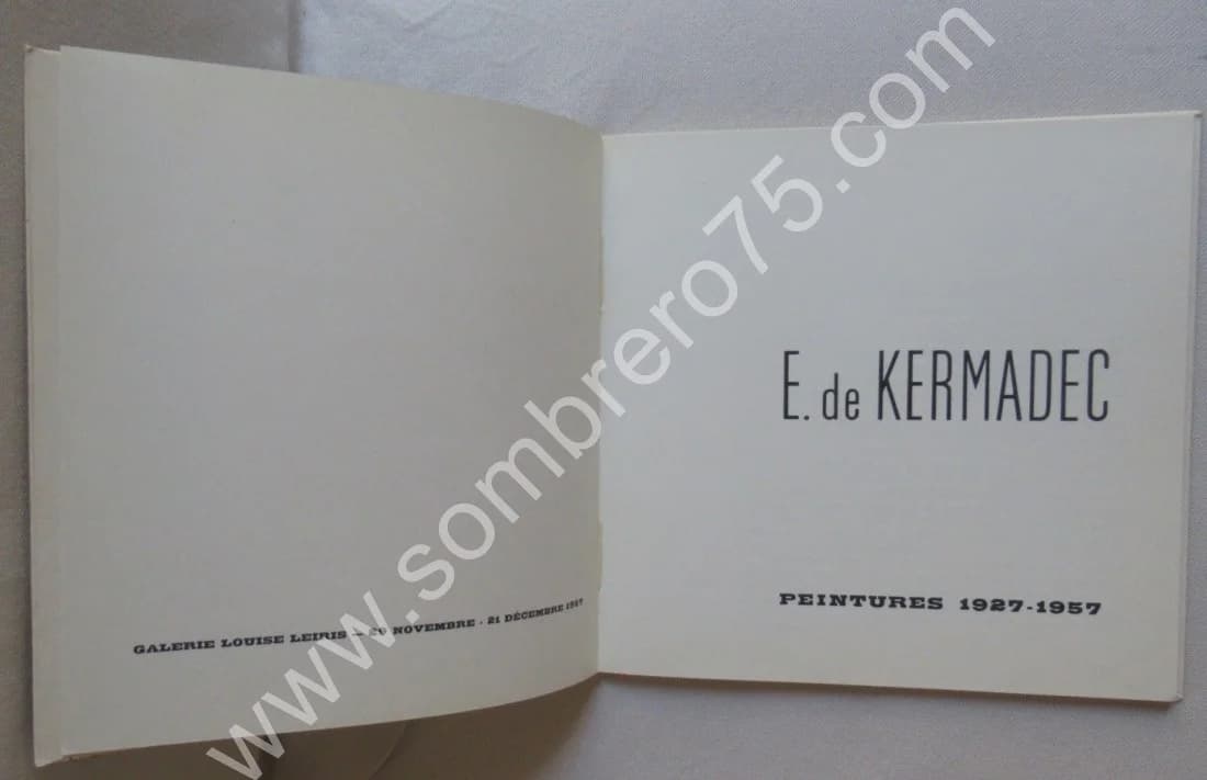 E. de Kermadec - Peintures 1927-1957.. Litho. Galerie Leiris - Image 3