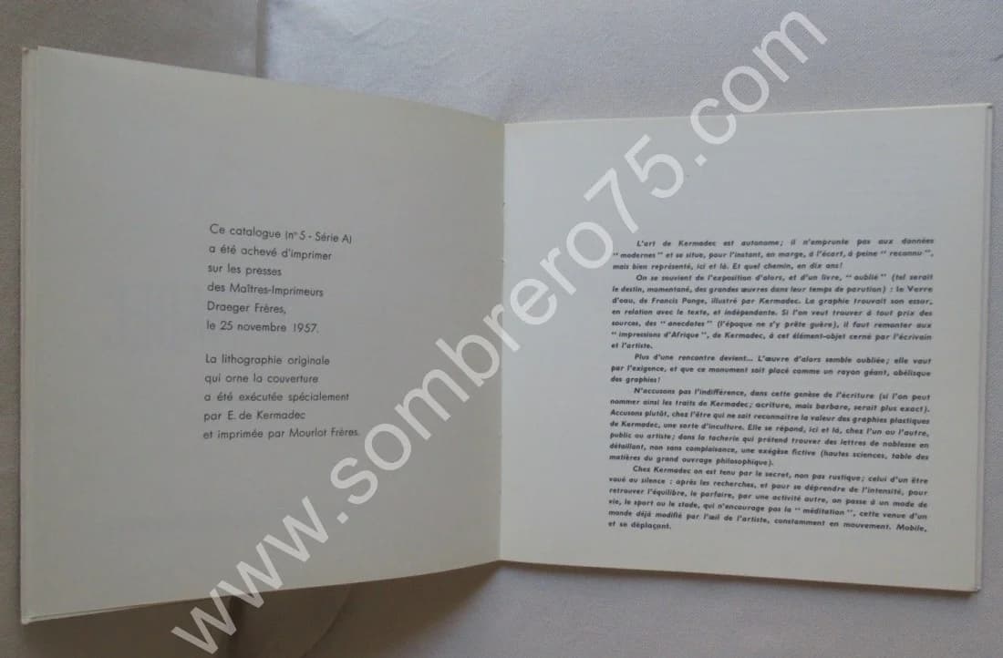 E. de Kermadec - Peintures 1927-1957.. Litho. Galerie Leiris - Image 4