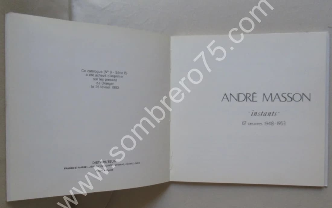 André MASSON 67 Oeuvres 1948-1953. Galerie Leiris - Image 3