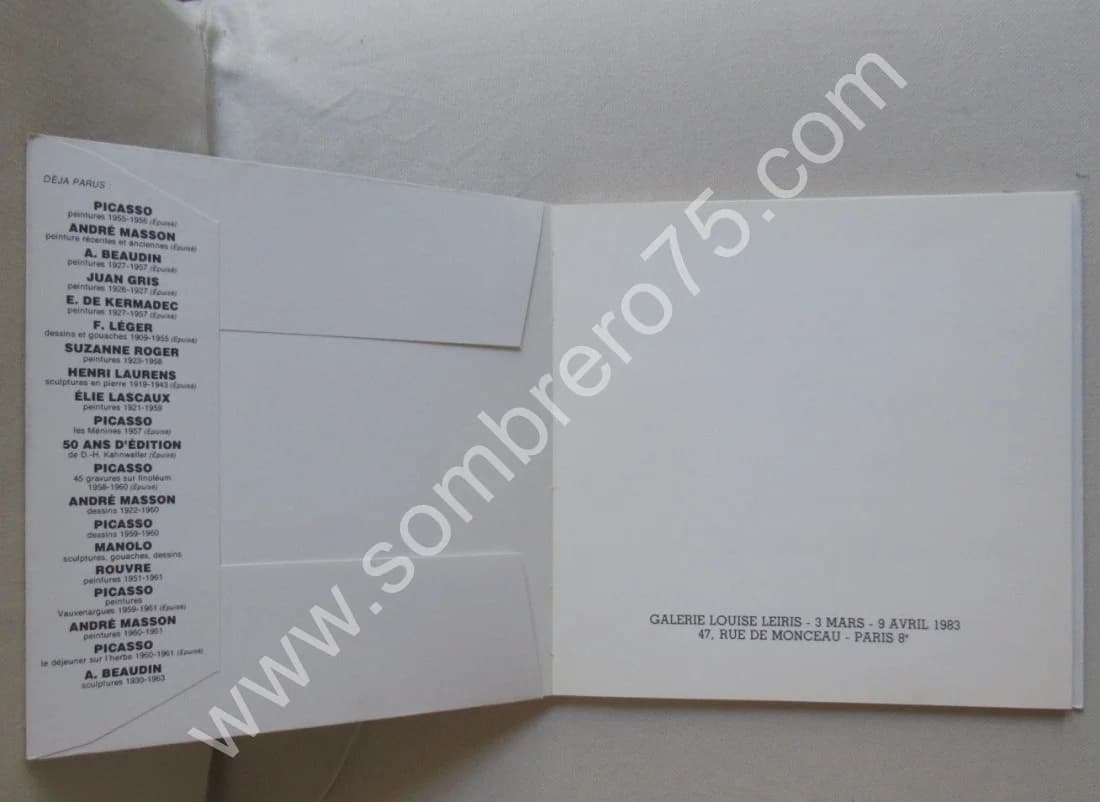 André MASSON 67 Oeuvres 1948-1953. Galerie Leiris - Image 4