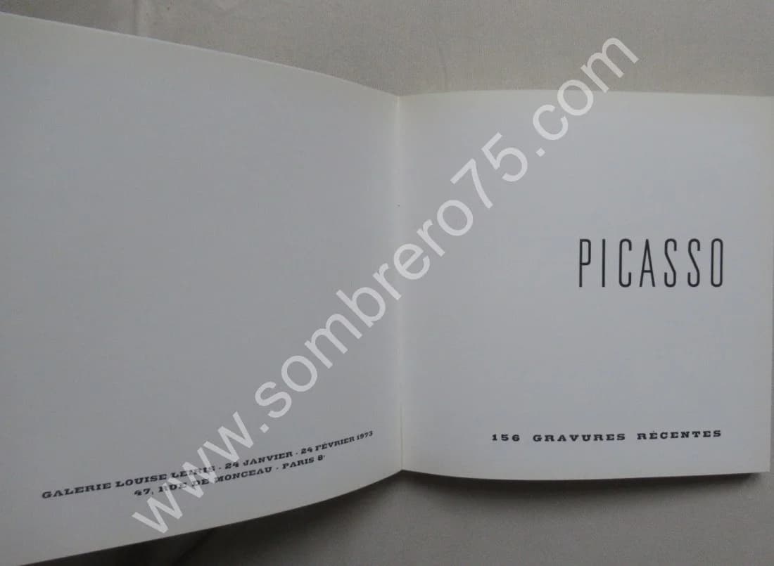Picasso 156 Gravures Récentes. plus Livret. 1973 - Image 3