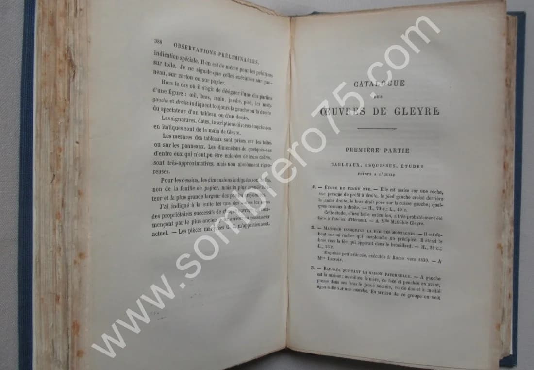 Gleyre - Etude - Catalogue Raisonné. Charles CLEMENT 1886 - Image 4