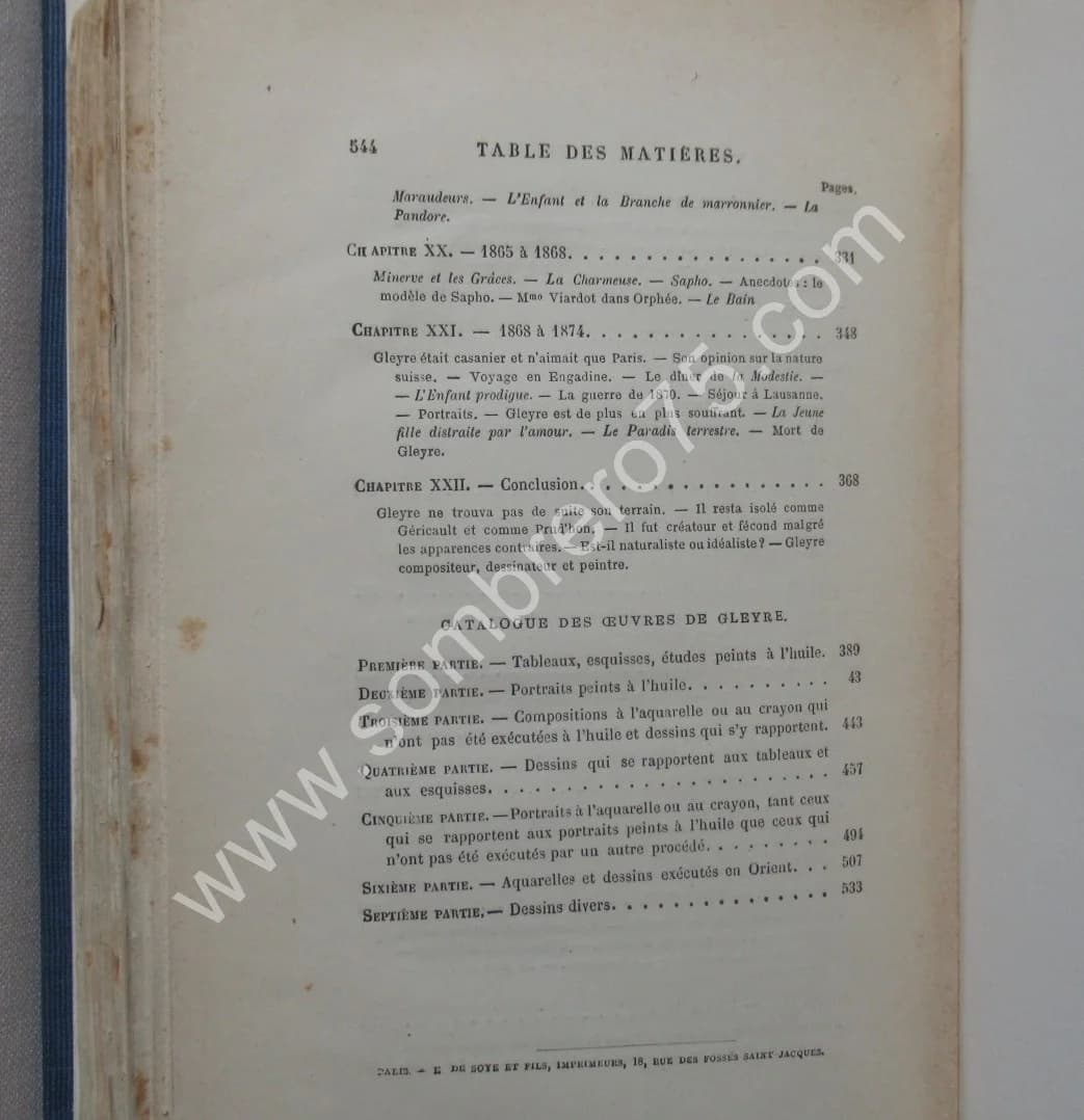 Gleyre - Etude - Catalogue Raisonné. Charles CLEMENT 1886 - Image 9