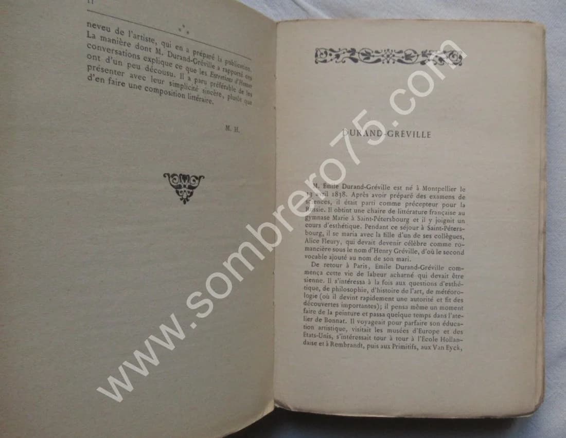 Entretiens de J J HENNER. Emile DURAND GREVILLE (1878-1888) - Image 6