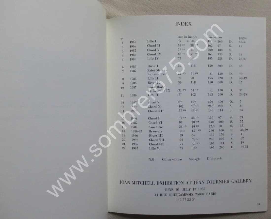 Joan Mitchell Peintures 1986 & 1987. River Lille Chord - Image 10