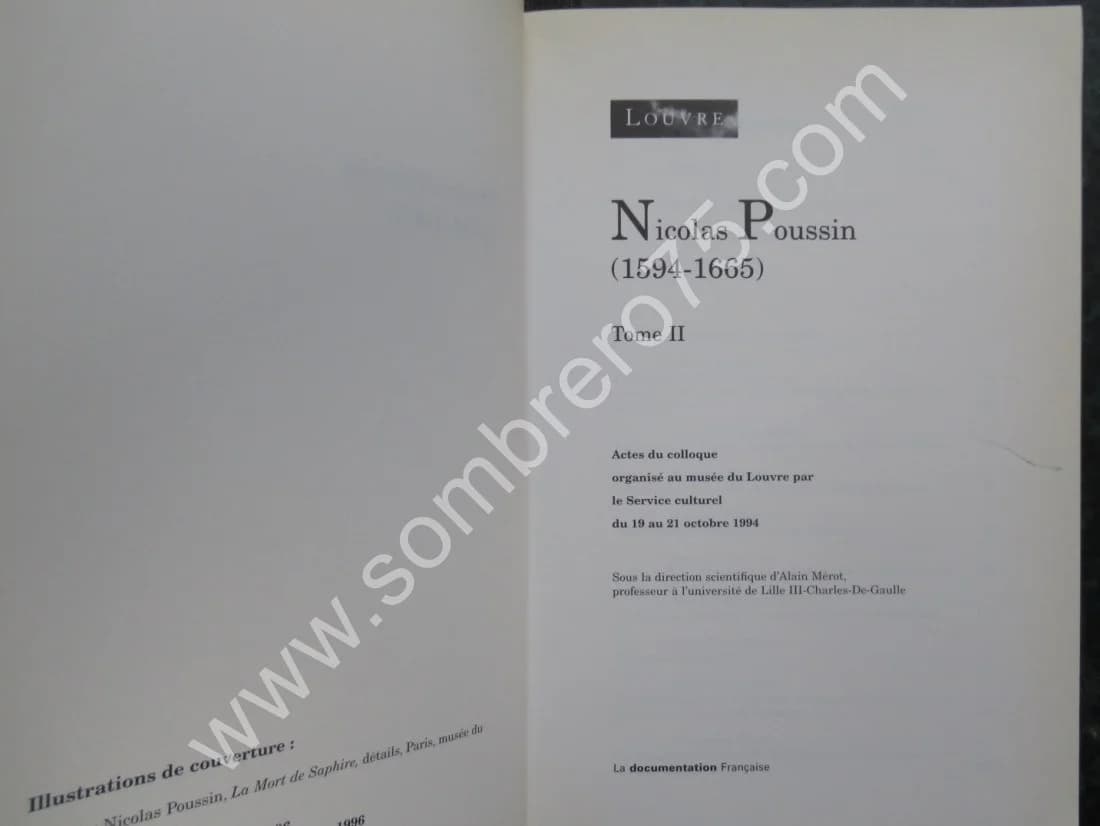 Nicolas Poussin 1594-1665 - 2 Tomes - Colloque 19/21 octobre 1994 - Image 4