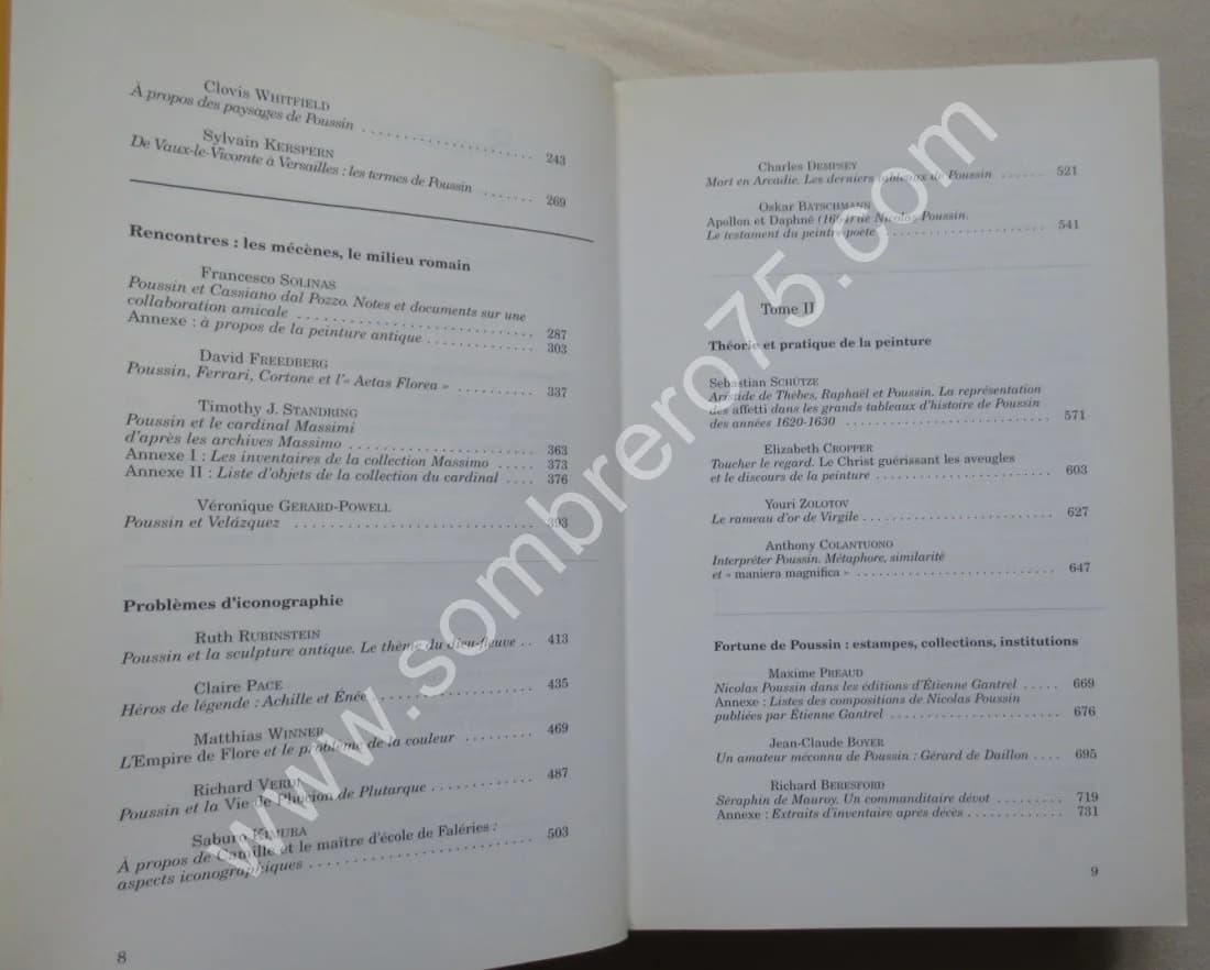 Nicolas Poussin 1594-1665 - 2 Tomes - Colloque 19/21 octobre 1994 - Image 6