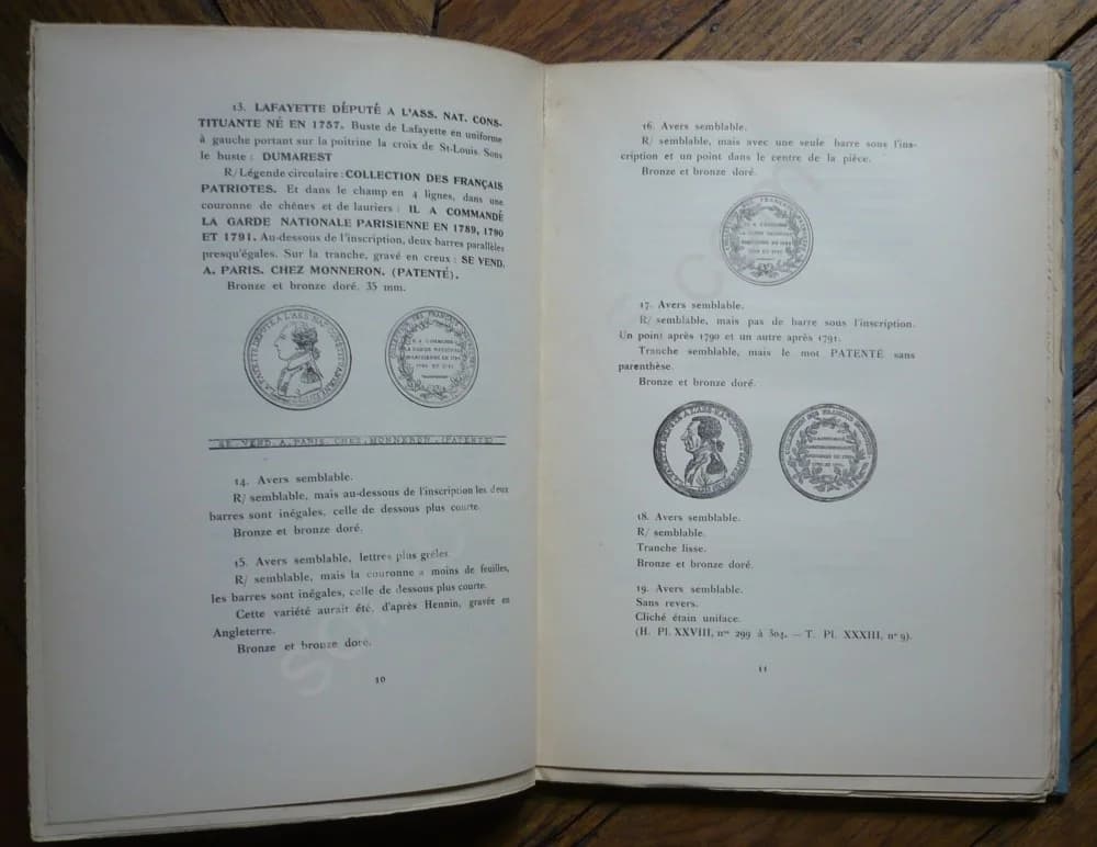 Iconographie Métallique du Général Lafayette Essai de Répertoire - Image 4