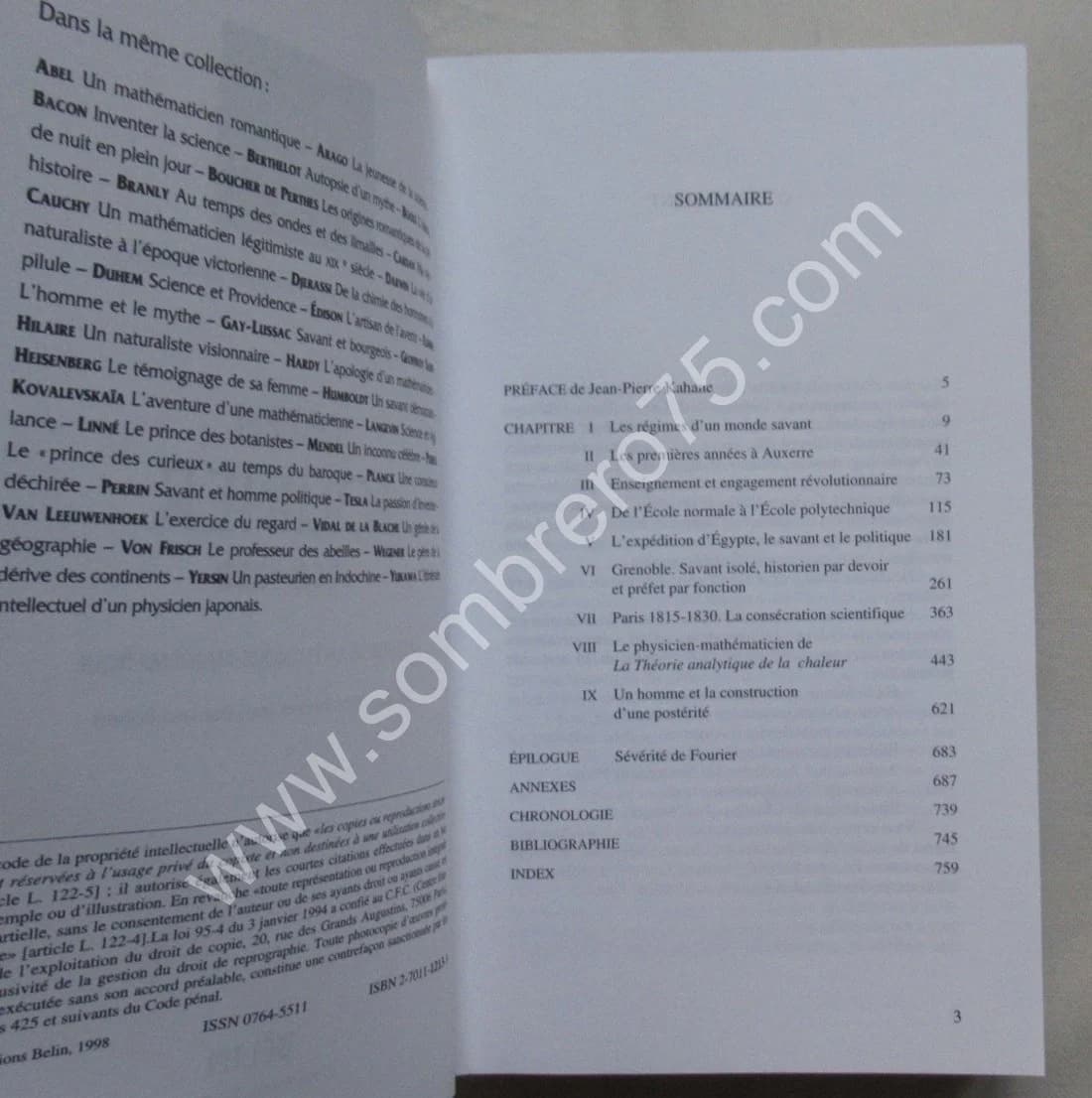 Fourier Créateur de la Physique - Mathématique. - JB ROBERT - Image 4