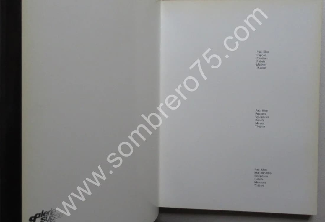 Paul KLEE. Marionnettes, Sculptures, Reliefs.... 1979. Félix KLEE - Image 5
