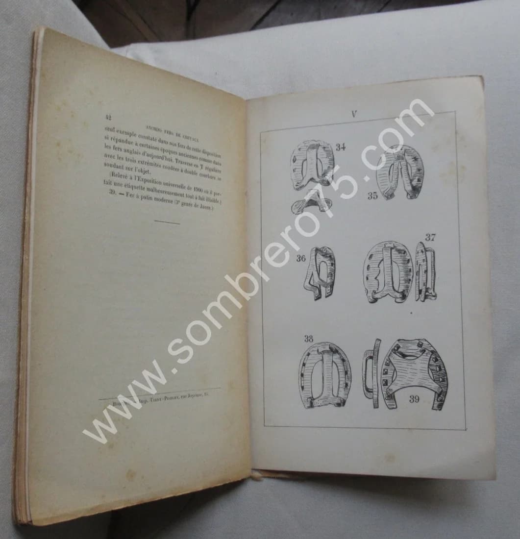 Anciens Fers de Chevaux à double traverse. M J DE SAINT VENANT - Image 5