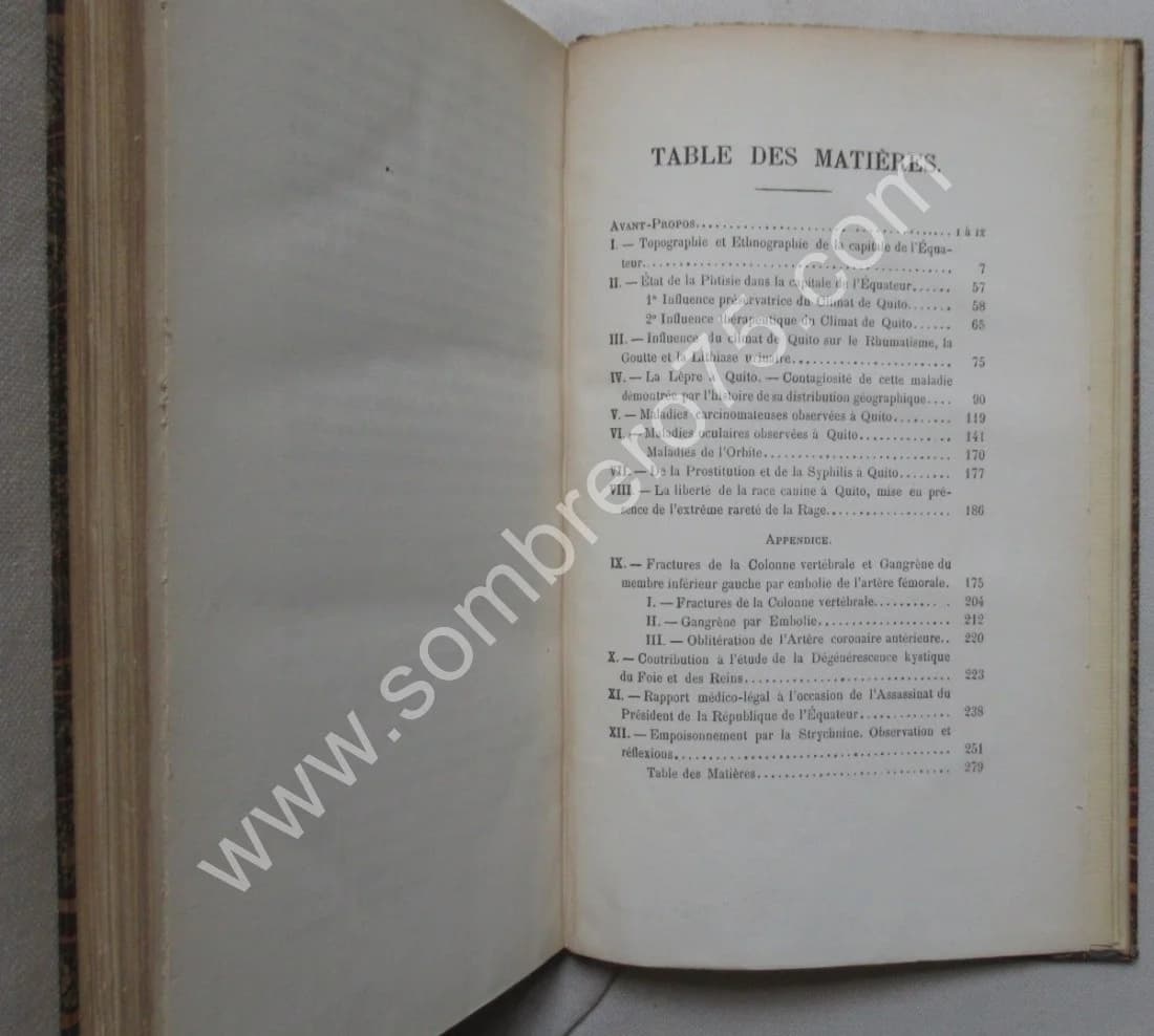 La Capitale de l'Equateur au pont de vue Médico-Chirurgical. et D DOMEC 1886 Envoi L DAUDET - Image 5