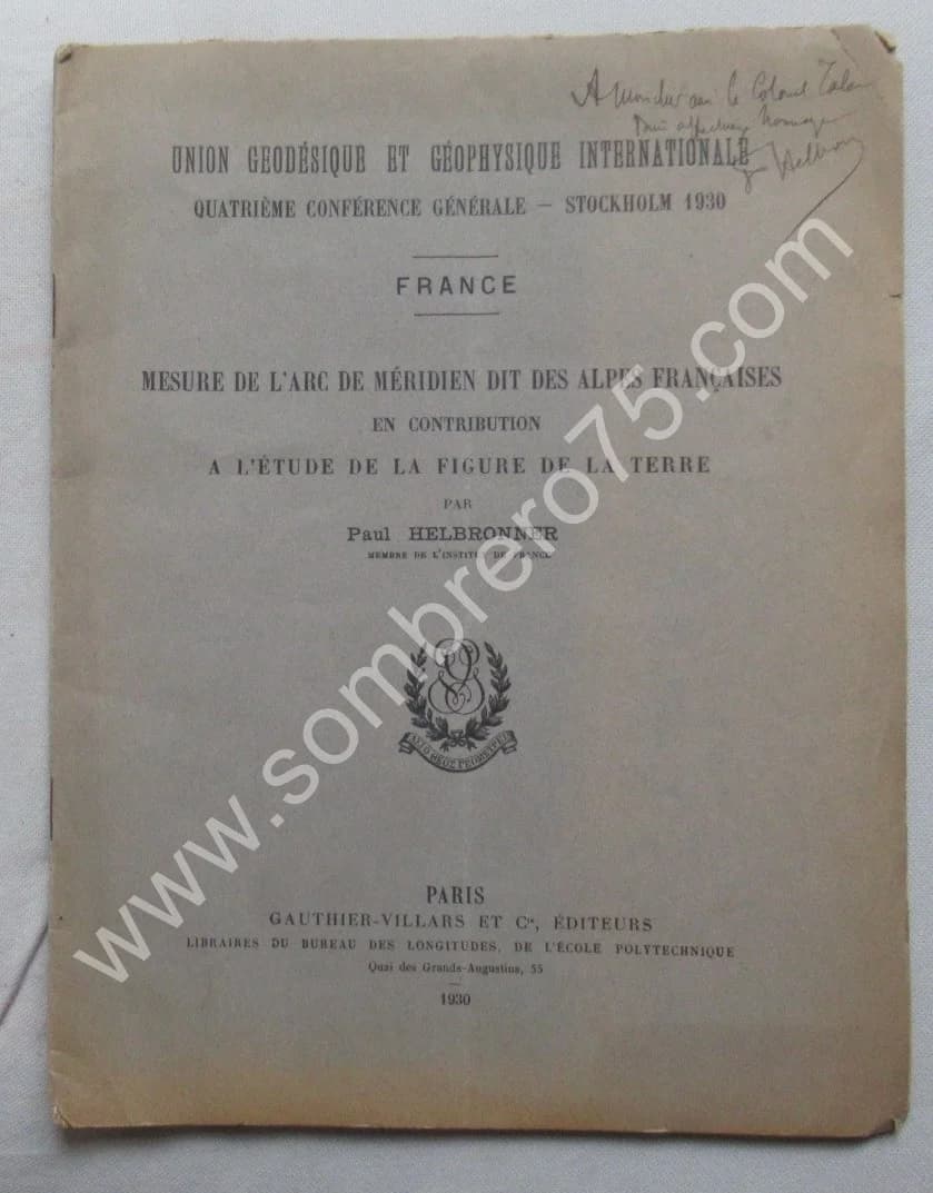 Mesure de l'Arc de Méridien dit des Alpes Françaises