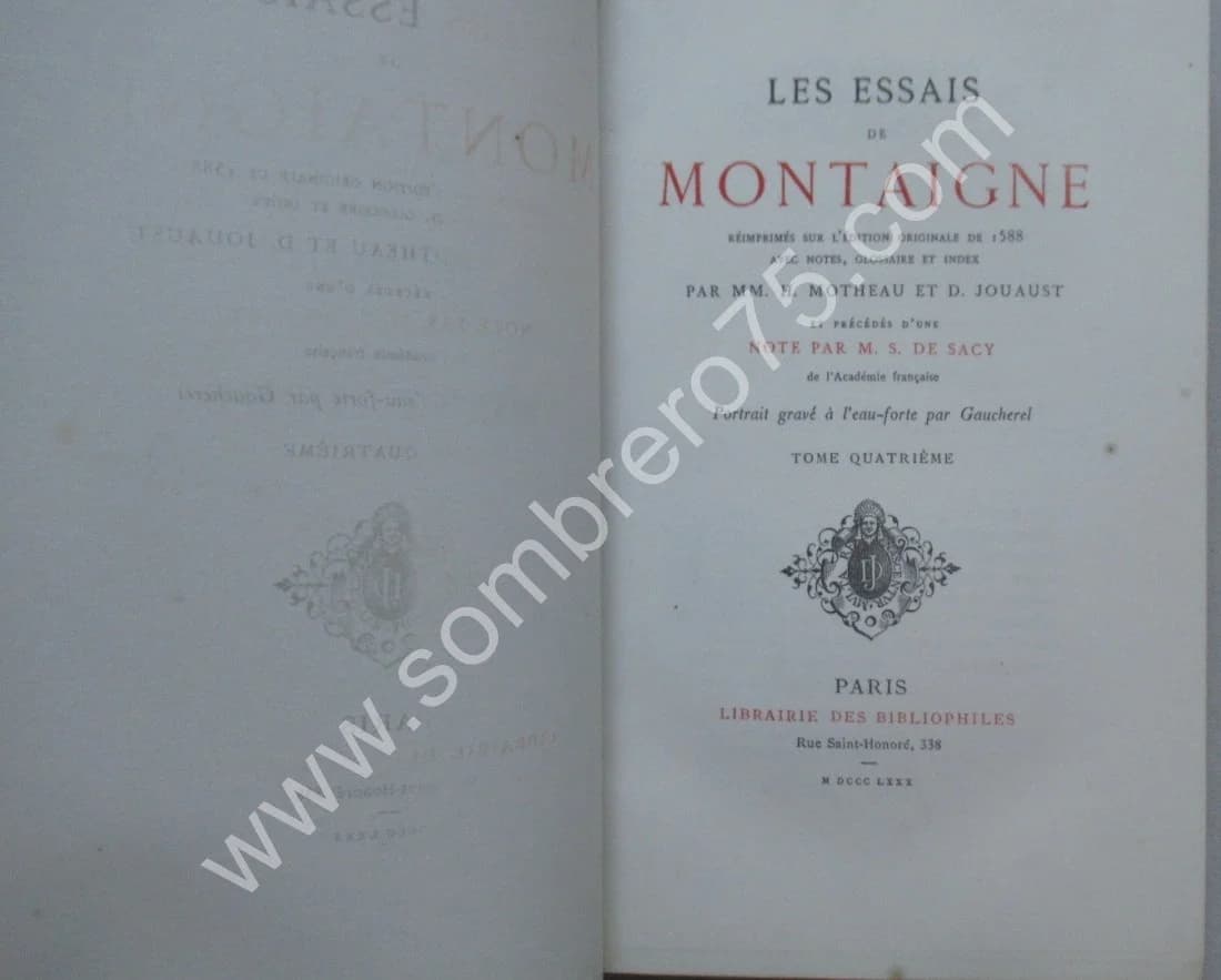 Les Essais de Publiés d' après l'Edition de 1588 - Image 11