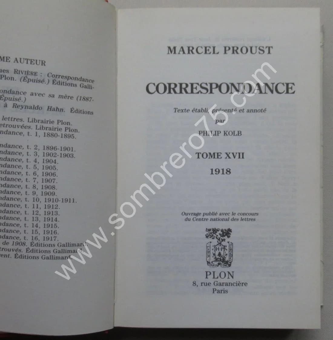 Correspondance de 1918. Tome 17. Texte Établi Présenté et Annoté par Philip Kolb - Image 4
