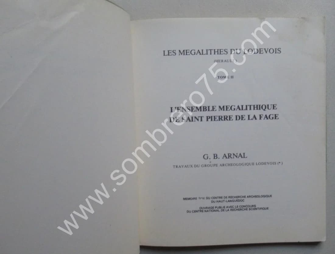 Ensemble Megalithique de Saint Pierre de la Fage. G. B. ARNAL. T 2 - Image 3