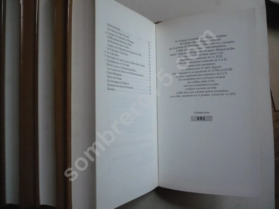 Oeuvres Complètes Charles Albert CINGRIA 10 Volumes - Image 4