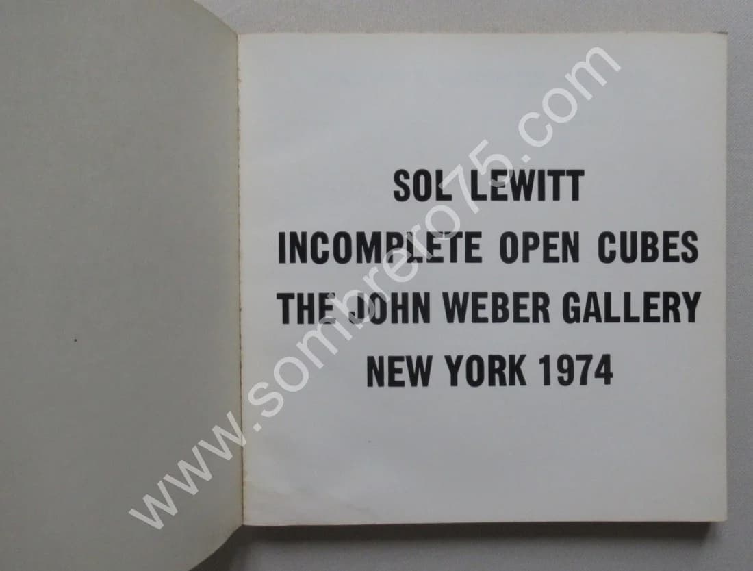 Incomplete Open Cubes. Sol LEWITT. New York 1974 - Image 3