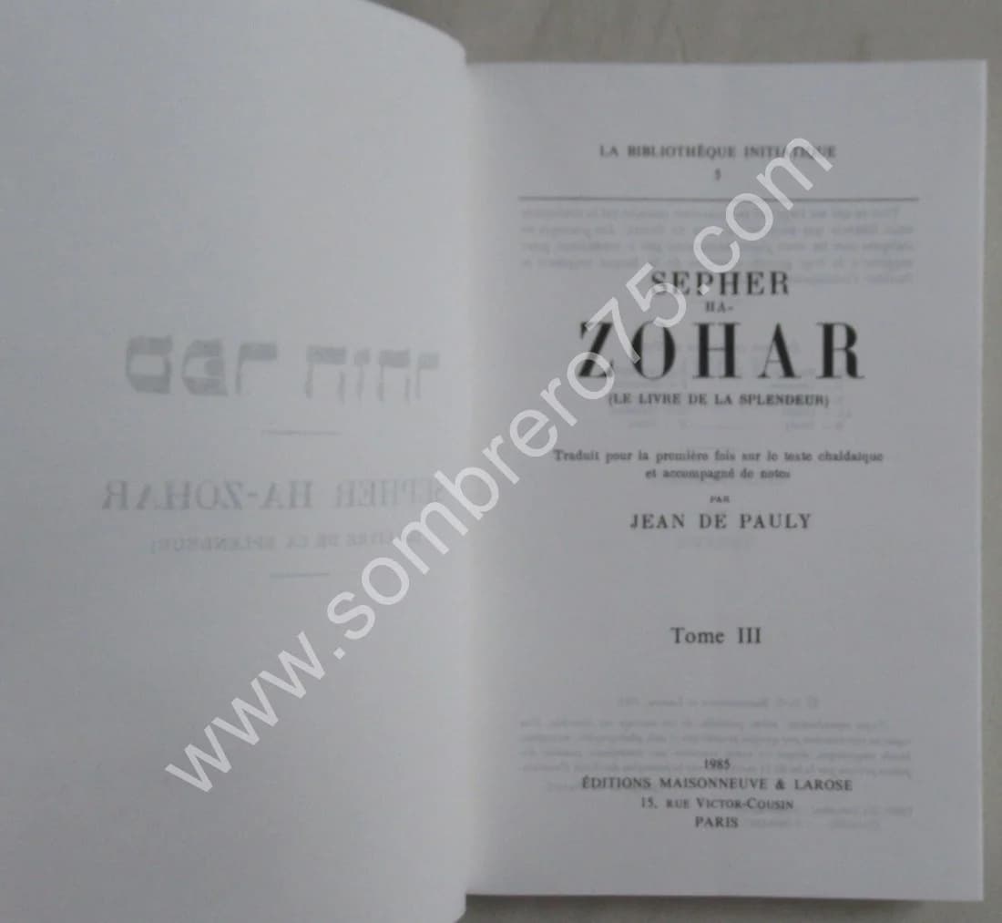 Sepher Ha Zohar Le Livre de la Splendeur. 6 volumes - Image 5