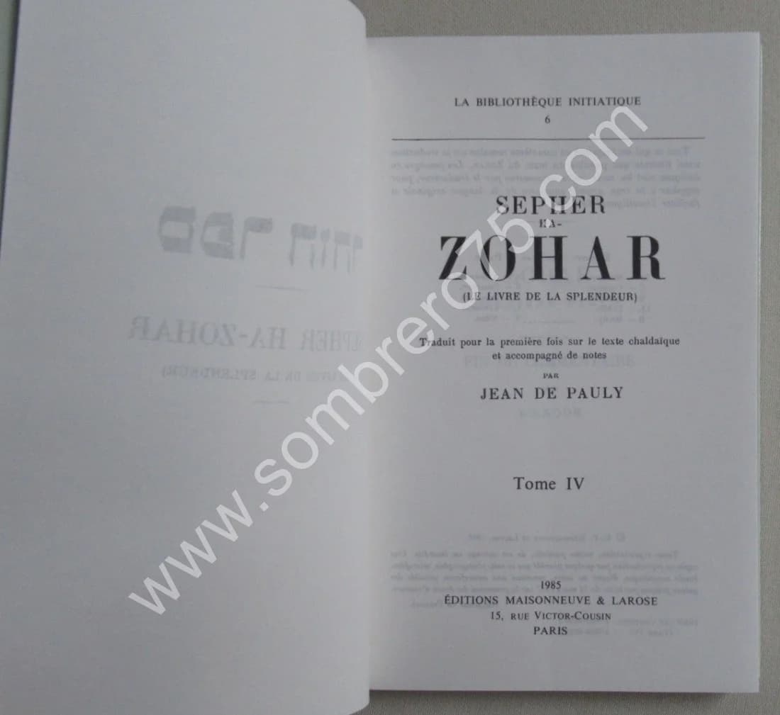 Sepher Ha Zohar Le Livre de la Splendeur. 6 volumes - Image 6