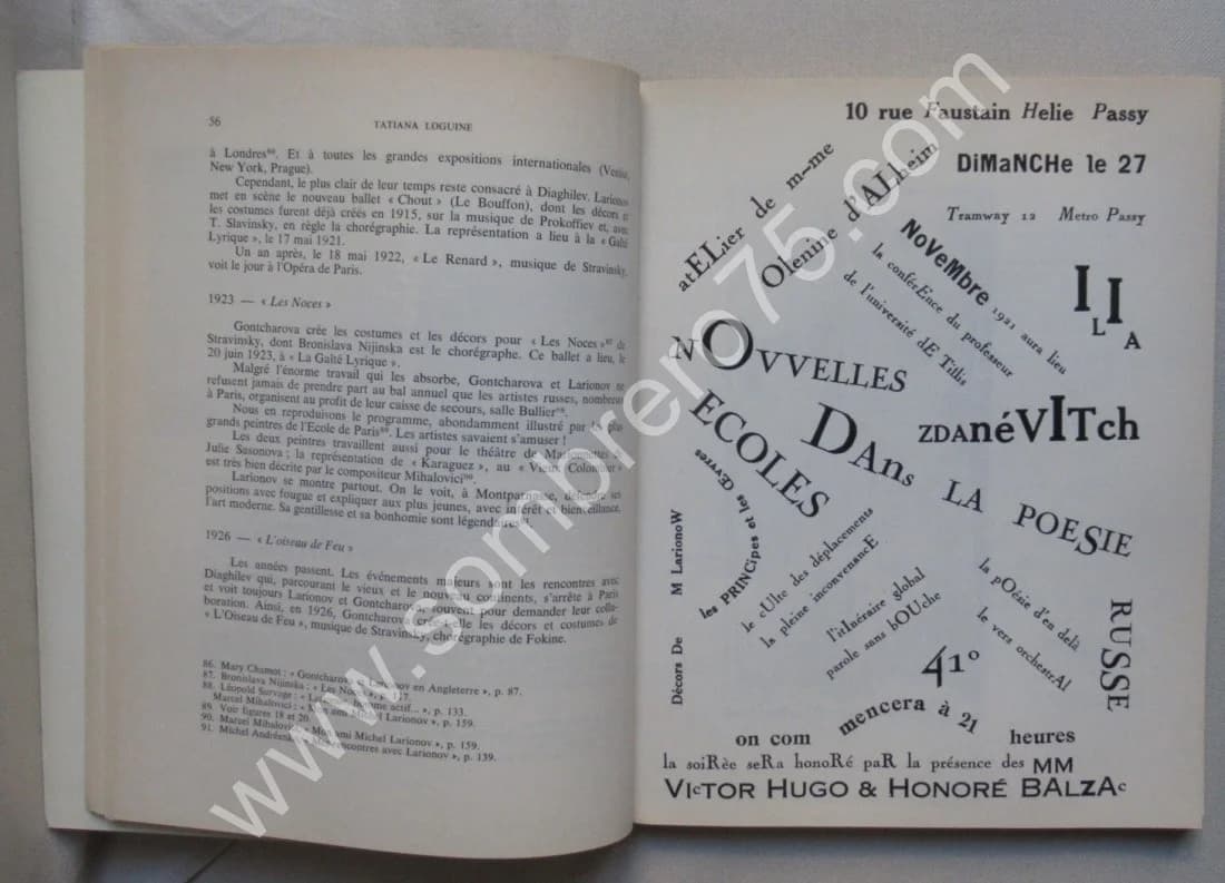 Gontcharova et Larionov. Cinquante ans à St Germain des Prés. T LOGUINE - Image 4