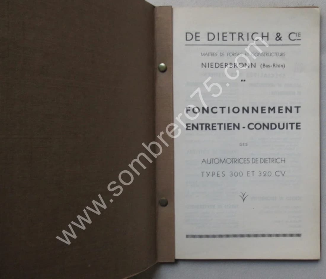 Automotrices de Dietrich Types 300 et 320 CV. Fonctionnement entretien.  - Image 2
