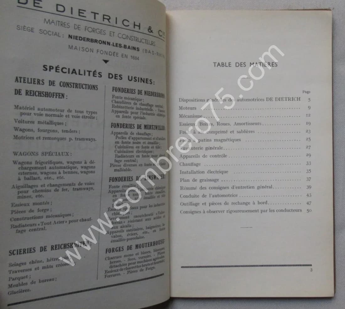 Automotrices de Dietrich Types 300 et 320 CV. Fonctionnement entretien.  - Image 6