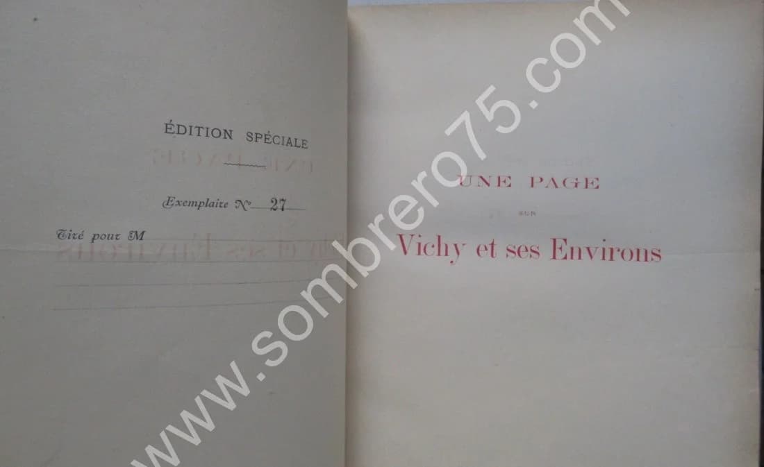Une Page sur Vichy et ses Environs. 2 Vol. 1895 et 1899. G DECORET - Image 3