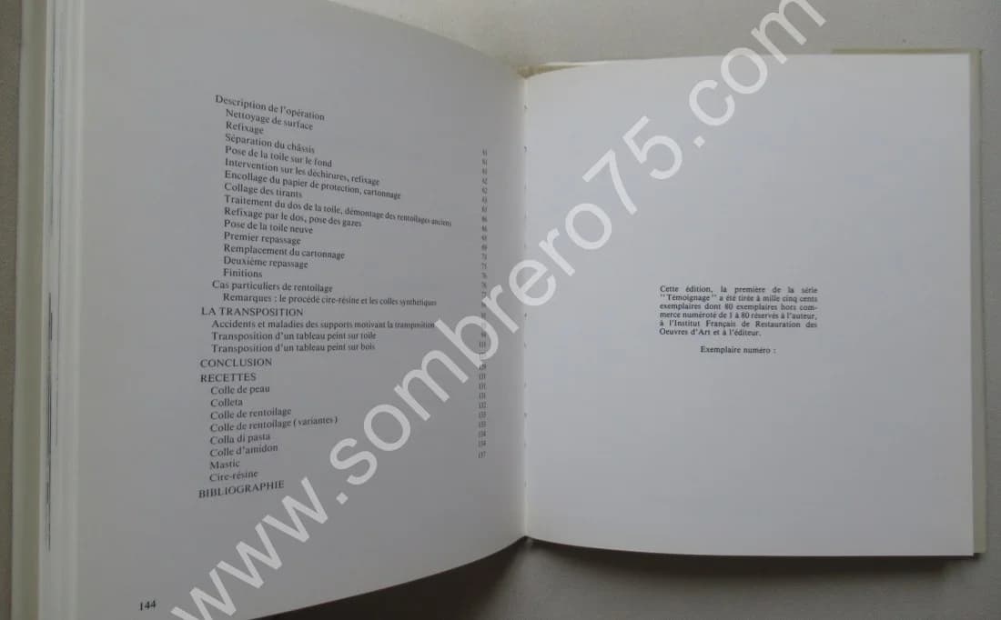 Rentoilage et Transposition des Tableaux.. 1981 - Image 10