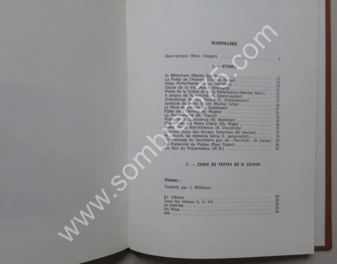 H. LEIVICK Poète Yiddish. Hommages et Textes Choisis. 1967 - Image 10