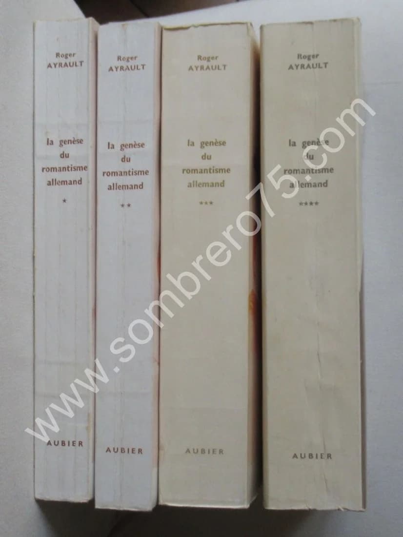 La Genèse du Romantisme Allemand.. 4 Tomes