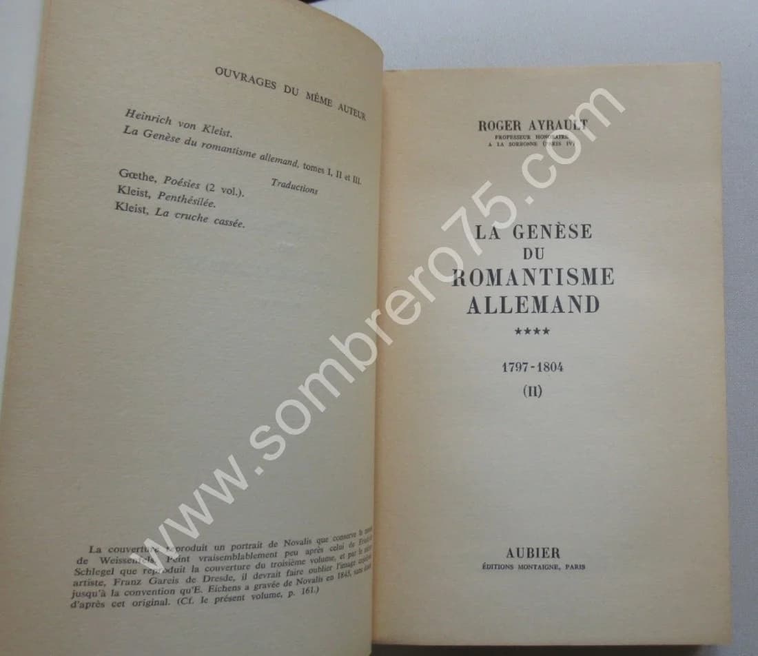La Genèse du Romantisme Allemand.. 4 Tomes - Image 5