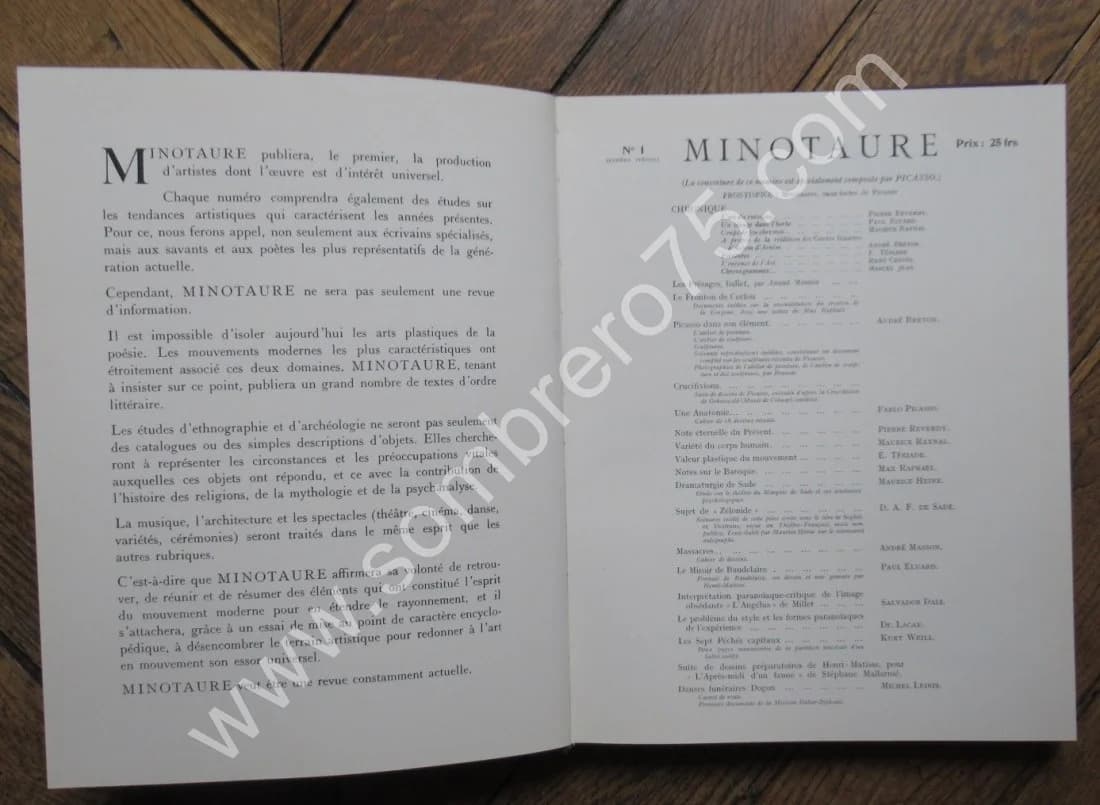 Revue Minotaure. - Réédition en Fac-Similé 1933 - Image 11