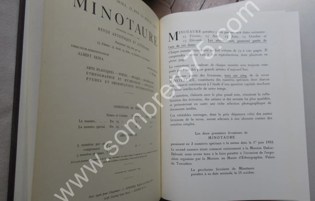 Revue Minotaure. - Réédition en Fac-Similé 1933 - Image 9
