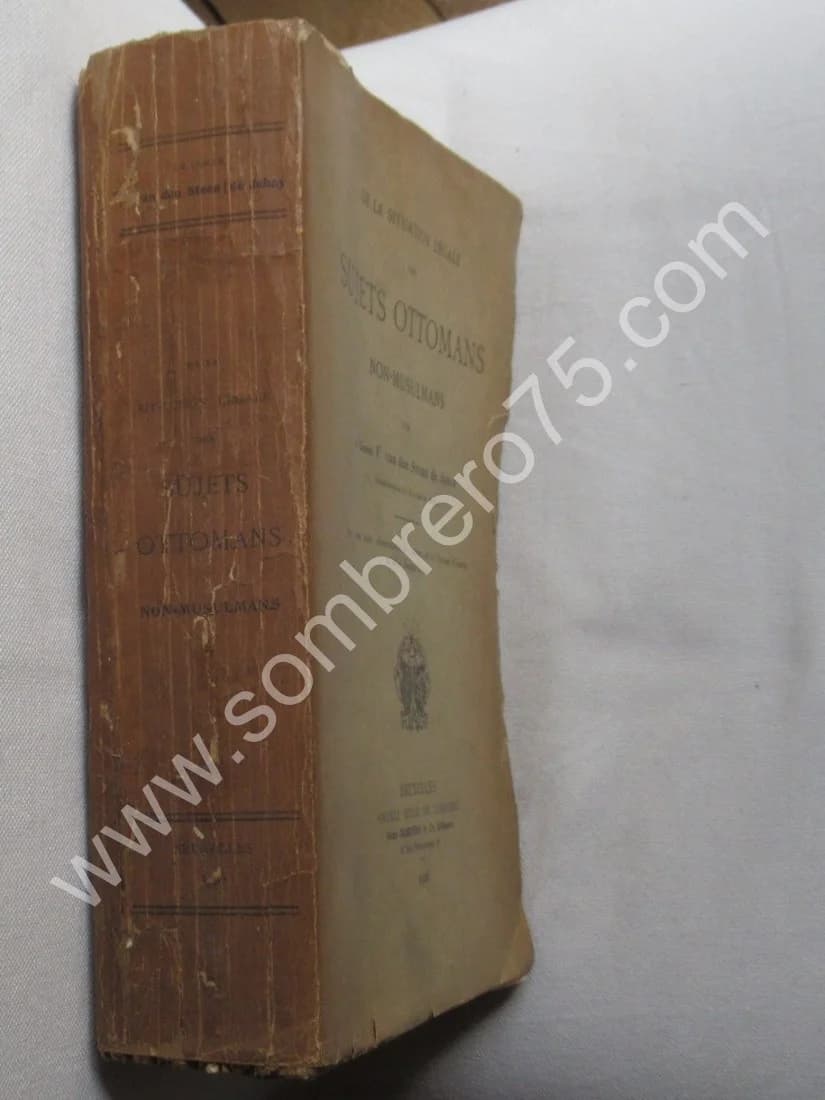 De la Situation Légale des Sujets Ottomans non Musulmans. Van den Steen de Jehay - Image 2
