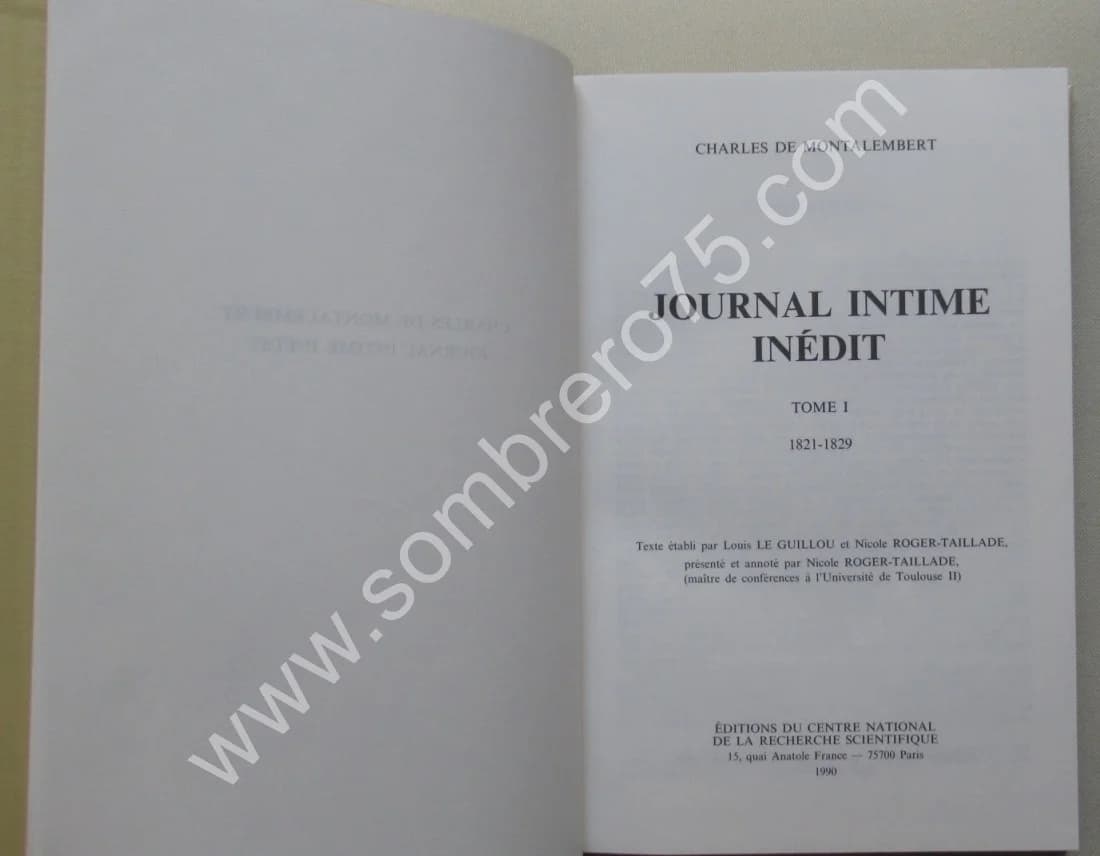 Charles de Montalembert. Journal Intime Inédit. Tome 1: 1822-1829 - Image 4