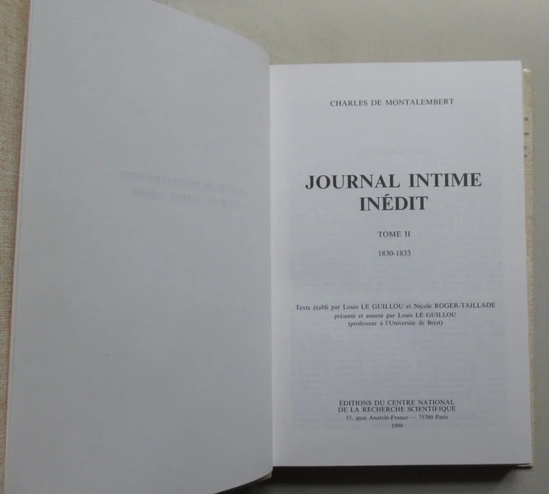 Charles de Montalembert. Journal Intime Inédit. Tome 2 : 1830-1833 - Image 4