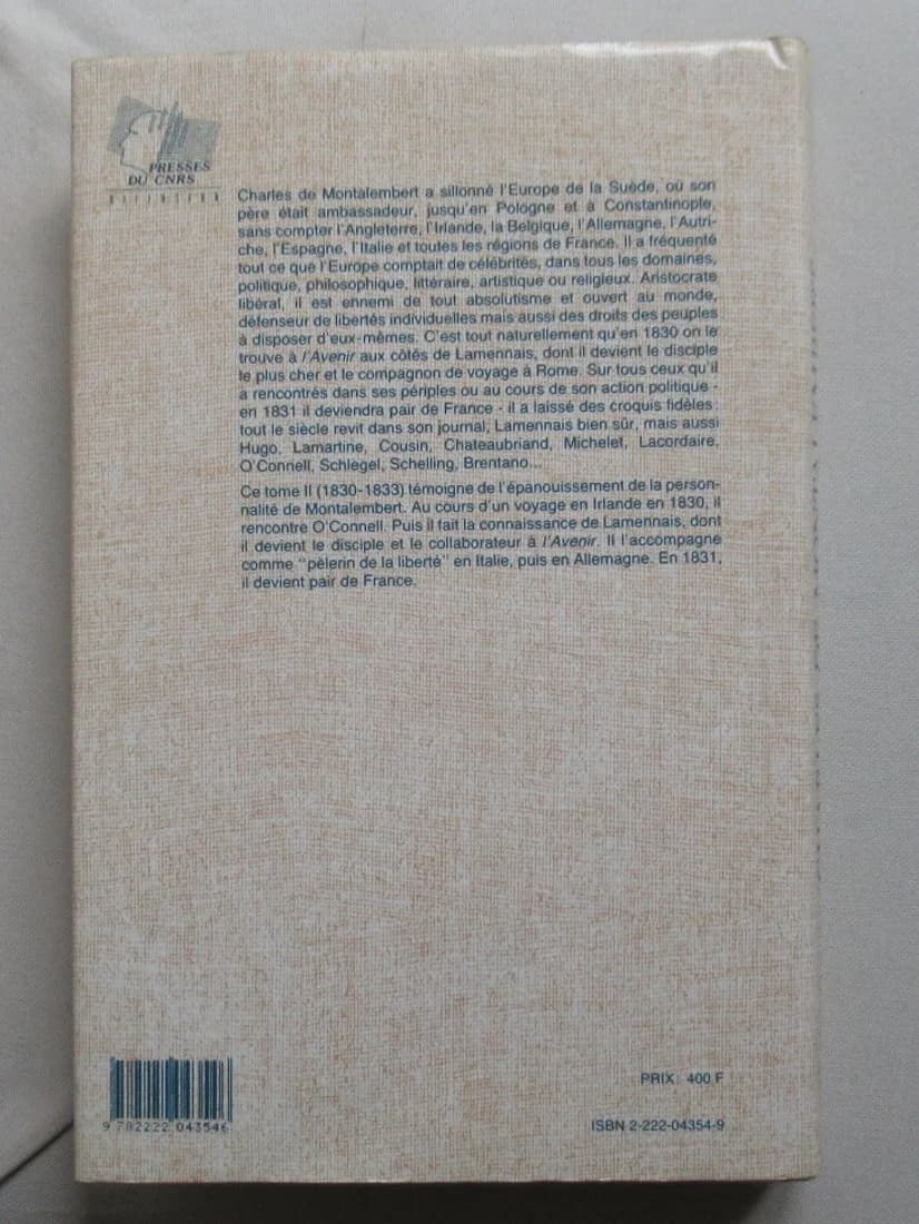 Charles de Montalembert. Journal Intime Inédit. Tome 2 : 1830-1833 - Image 8