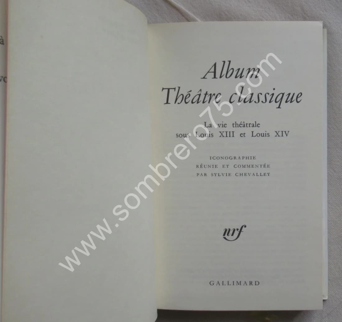 Album Théâtre Classique - La vie théâtrale sous Louis XIII et Louis XIV.. 9e Album - Image 3
