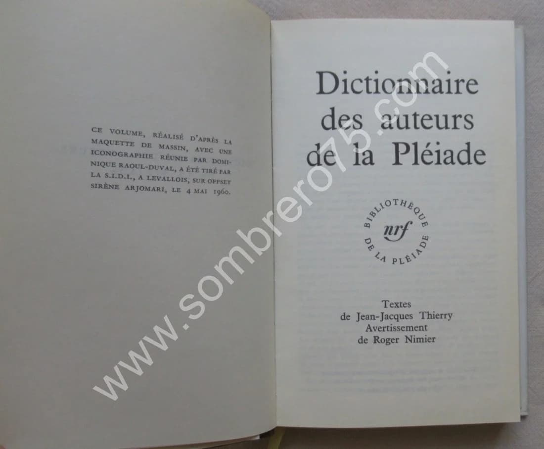 Album Dictionnaire des Auteurs de 1960 - Image 3