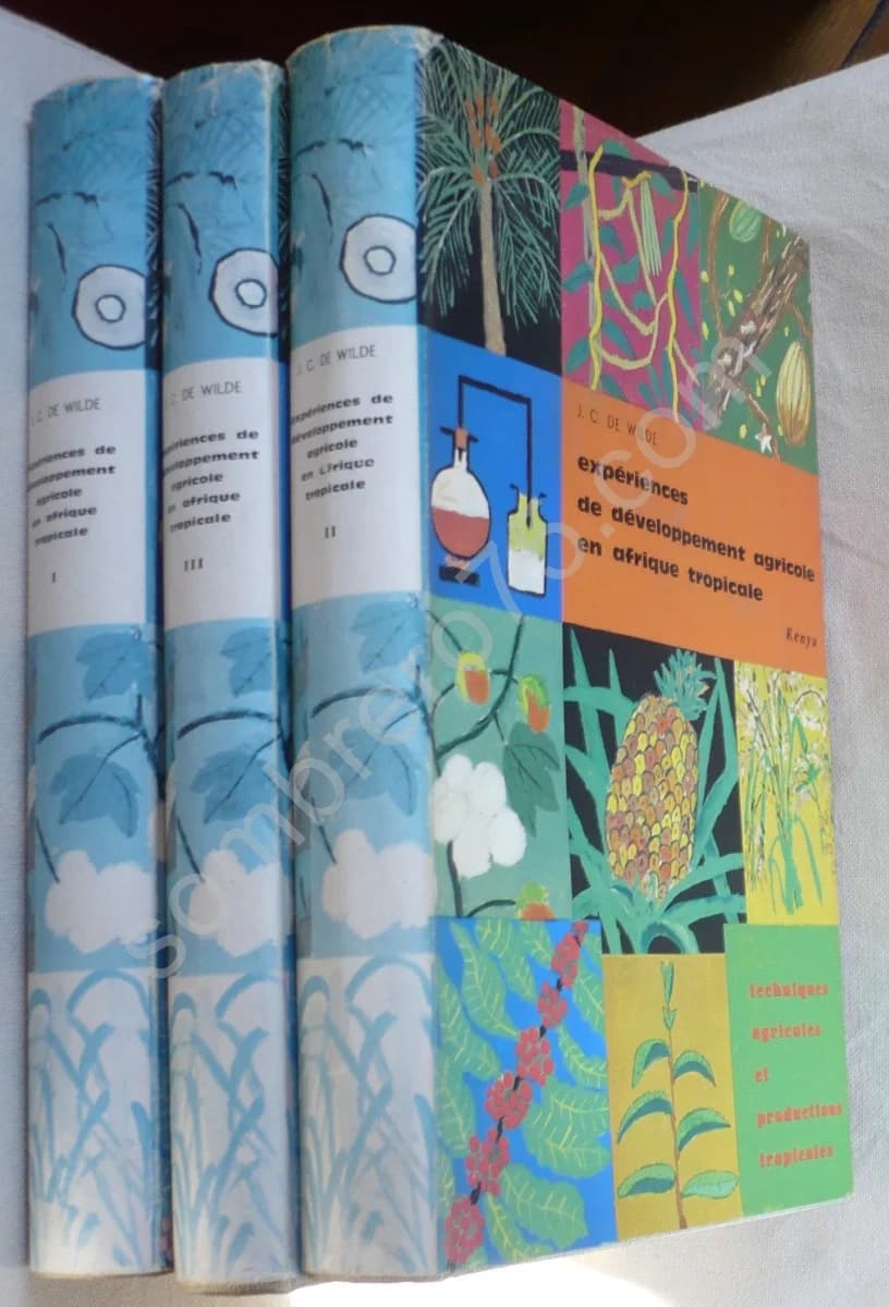 Expérience de Développement Agricole en Afrique Tropicale. I - Synthèse. II Kenya. III - Pays Divers. Jc De Wilde. 3 Volumes - Image 2
