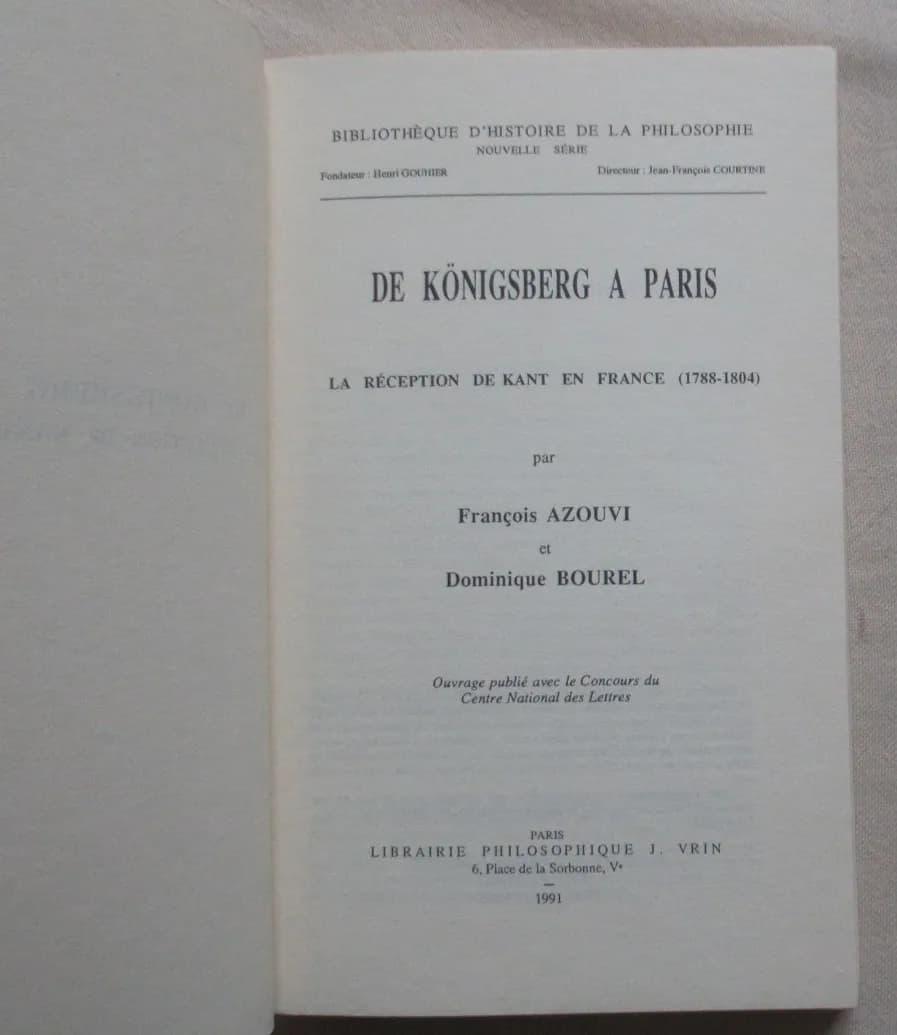 De Königsberg à Paris. Réception de Kant en France (1788-1804) - Image 3